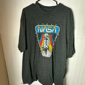 NASA Vintage  Space Shuttle Program Men's  T Shirt Grey Heather Color Size 3XL
